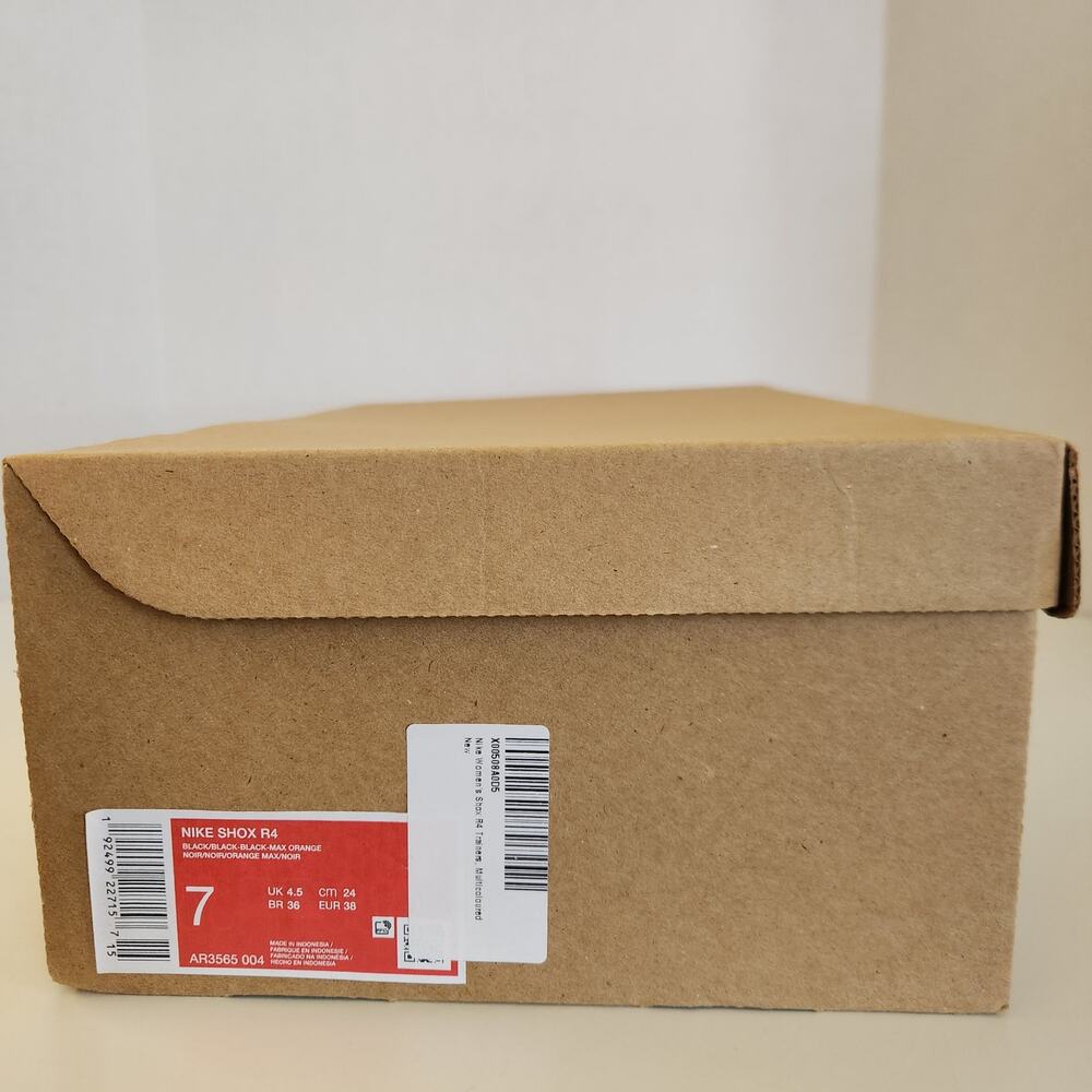 Nike Women's Shox R4 Trainers, Black Black Max Orange 000, 7 US - Picture 10 of 10